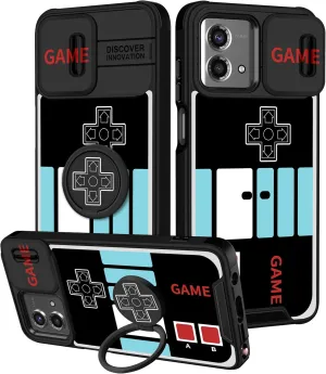 (2in1 for Moto G Stylus 5G 2023 Case for Women Gameboy Cute Console Phone Cover Girls Men Cartoon Fashion Cool Funny Design with Camera Cover and Ring Stand Funda for Moto G Stylus 5G Case