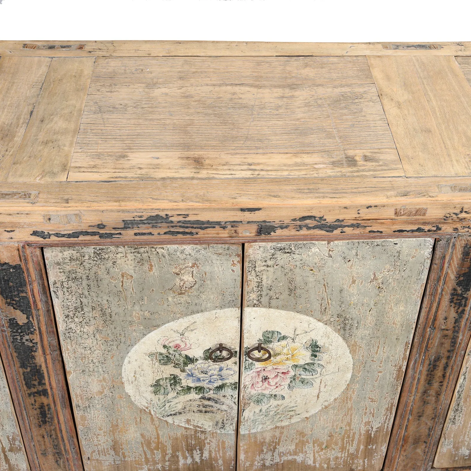 6 Door Painted Mongolian Sideboard - Late 19thC