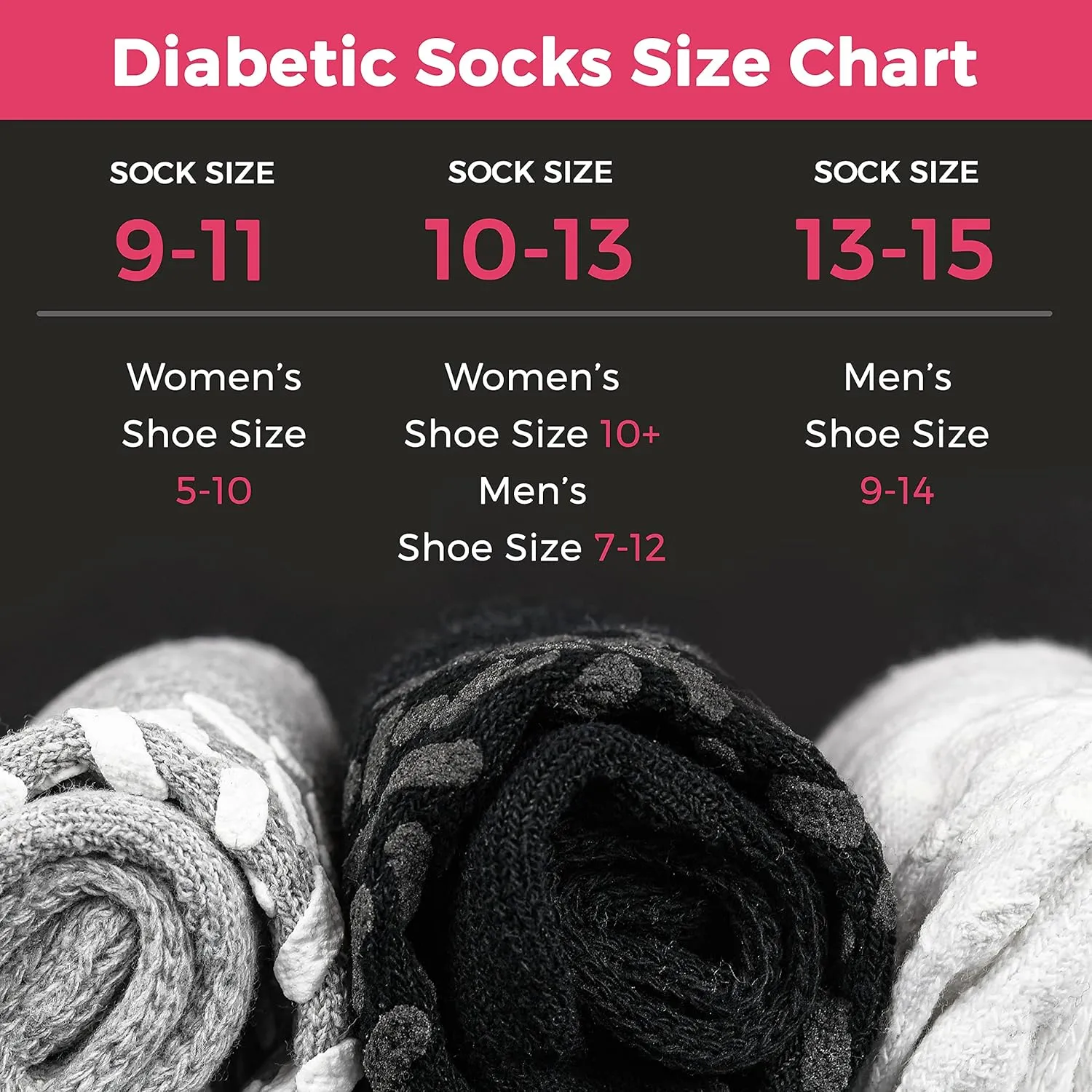 Debra Weitzner Non-Binding Loose Fit Sock - Non-Slip Diabetic Socks for Men and Women - Ankle 3Pk Grey