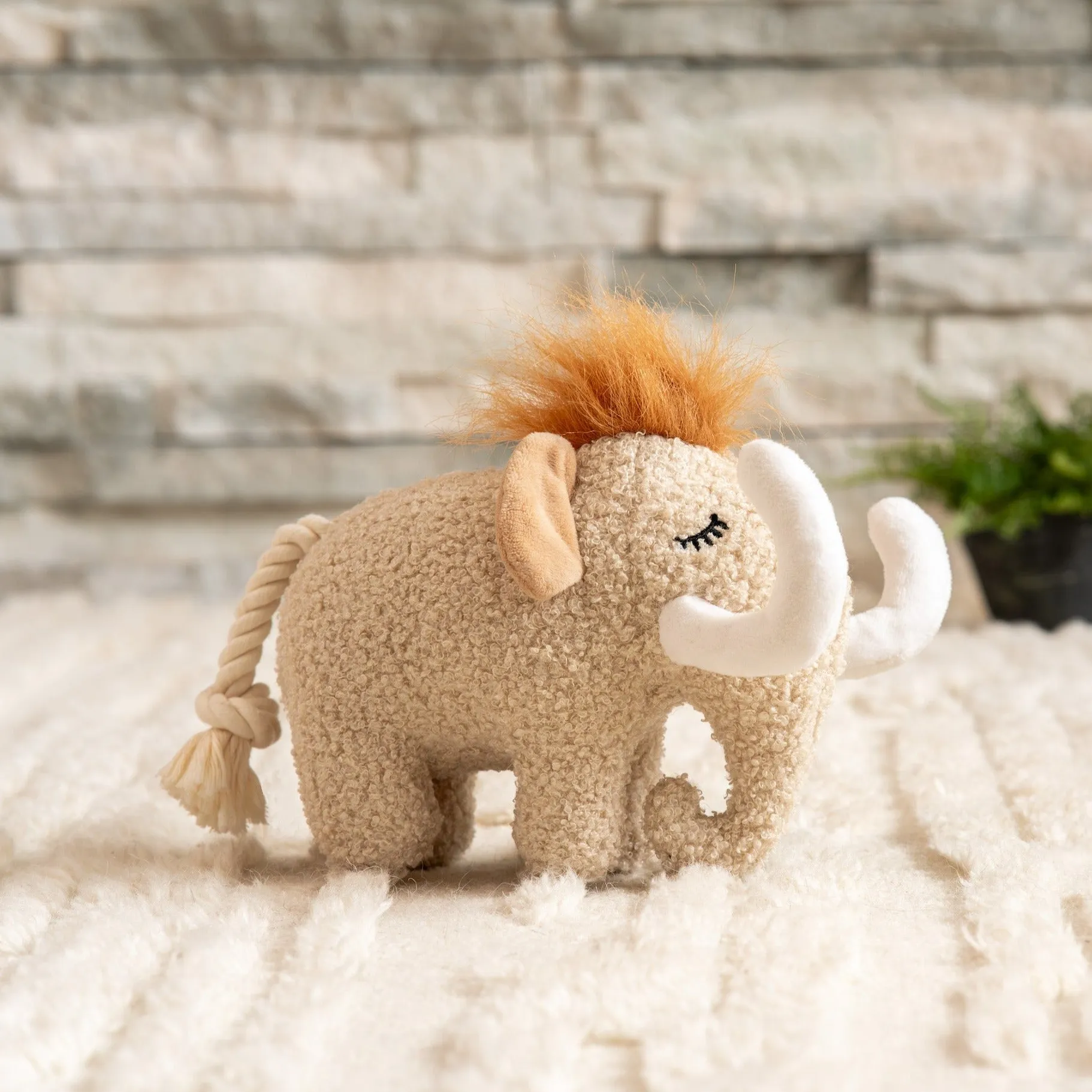 Furry Mammoth Dog Toy