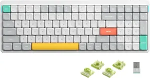 nuphy Air96 V2 Wireless Mechanical Keyboard,100 Keys RGB Backlit Keyboard,Supports Bluetooth 5.1,2.4G and Wired Connection,for PC/Laptop/Windows/Mac -White Gateron Aloe Switch