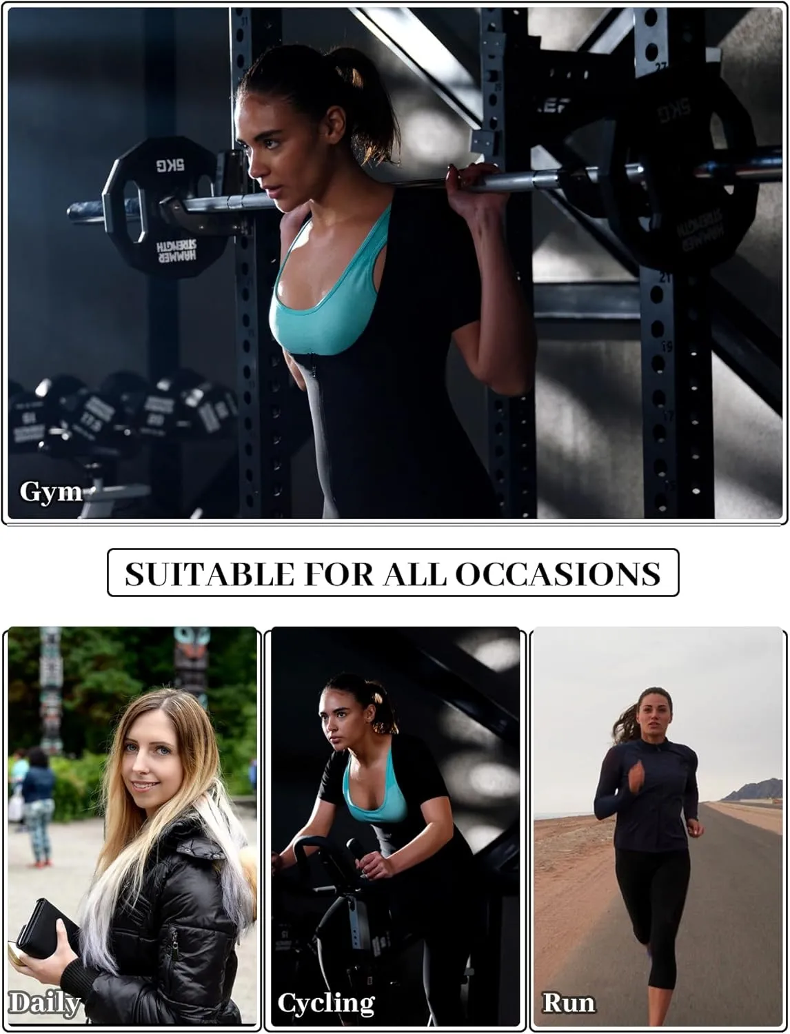 Sauna Suit for Women Weight Loss Sweat Jumpsuit Waist Trainers for Female Belly Fat