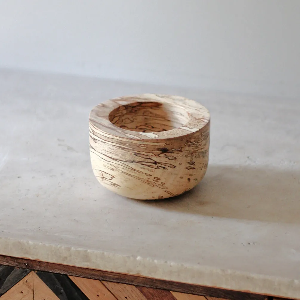 Spalted Beech Wooden Salt Pot