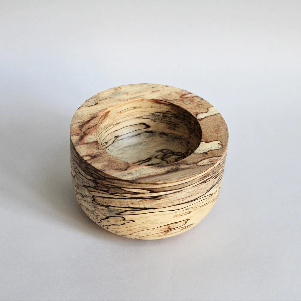 Spalted Beech Wooden Salt Pot
