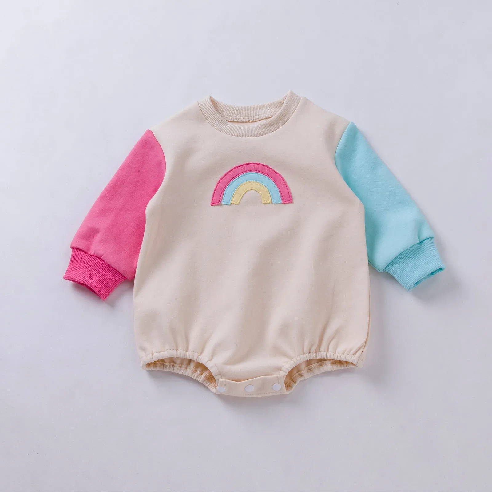 Two Tone Retro Rainbow Romper