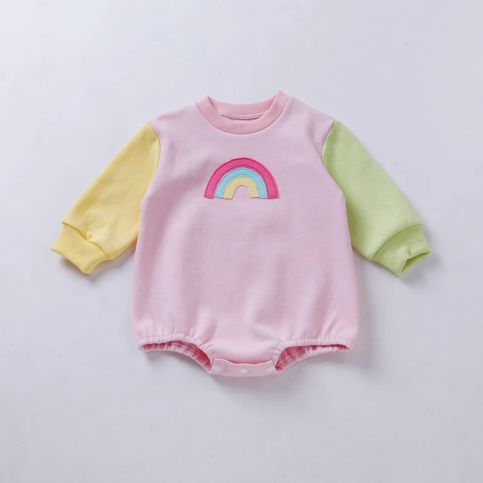 Two Tone Retro Rainbow Romper