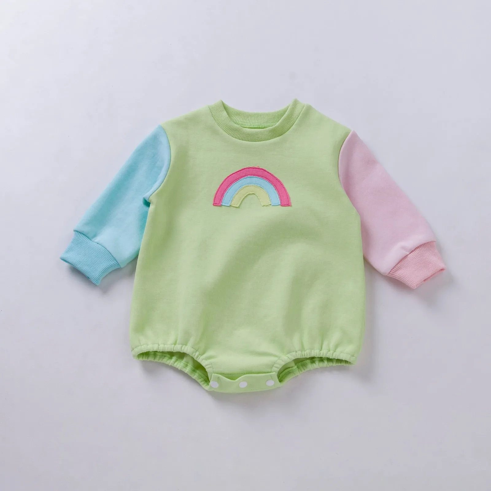 Two Tone Retro Rainbow Romper